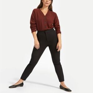 NWOT Everlane the fixed-waist stretch cotton pant black